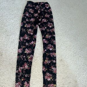 Forever 21 Floral Lace Legging Tights